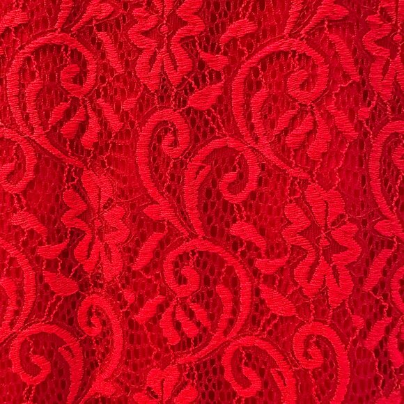 Red Lace Candie's Dress with liner size Small Holiday Dress - Picture 3 of 7